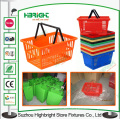 Supermarket Plastic Carry Shopping Basket for Sale